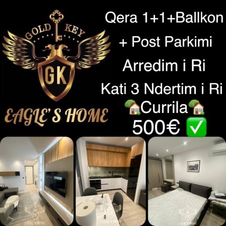 Qera 1+1 me Ballkon
• Post Parkimi i perfshire
• Arredim i ri,Total i mobiluar
• Ndertim i ri, Kati 3 Banim
• Pjese e kompleksit White Hill
• Orientim Lindje 
• Jepet per afatgjate
🏡Currila🏡
• 500€ Muaji✅
WEB LINK : https://goldkeyrealestate.al/sq/DetajetePron%C3%ABs/15478535
Post Nr : 15478535
__