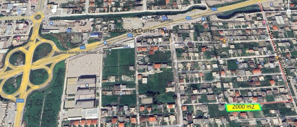 Shitet toke are, 2000 m2 Shkozet, Durres