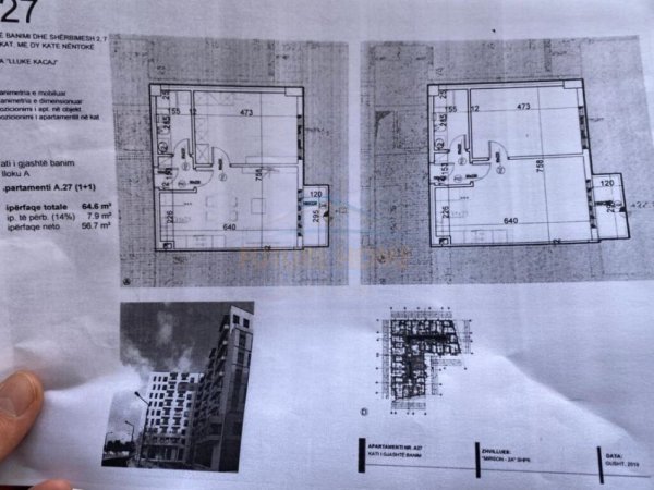 Apartament 1+1 për Shitje në Rrugën e Dibrës, Tiranë. AREA38830