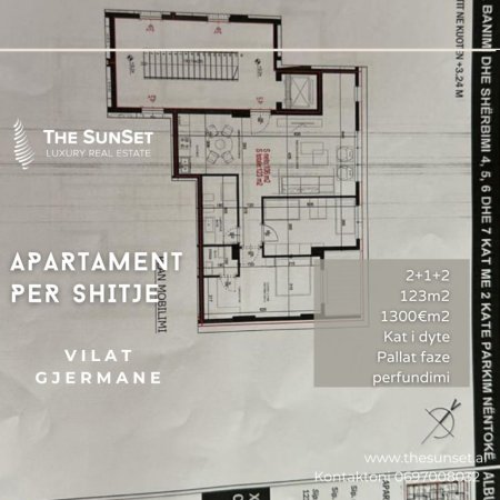 Okazion 🔥 Apartament ne shitje , Pallati Xheluks , faze perfundimi, 1300€m2 . 123m2 Bruto