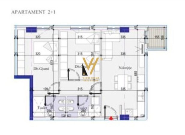 SHITET APARTAMENT 2+1+BLK PRANE SPITALIT HYGEA 98.000 EURO