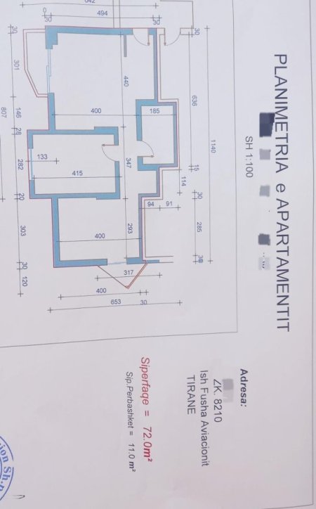 Shitet, Apartament 2+1, Fusha e Aviacionit