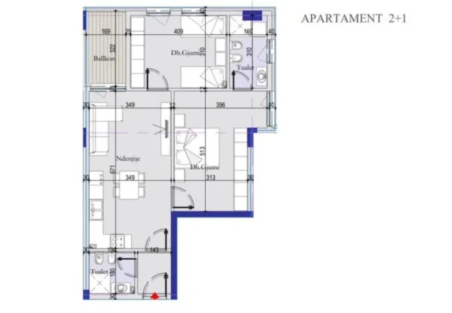APARTAMENT 2+1 NE SHITJE TE CASA ITALIA