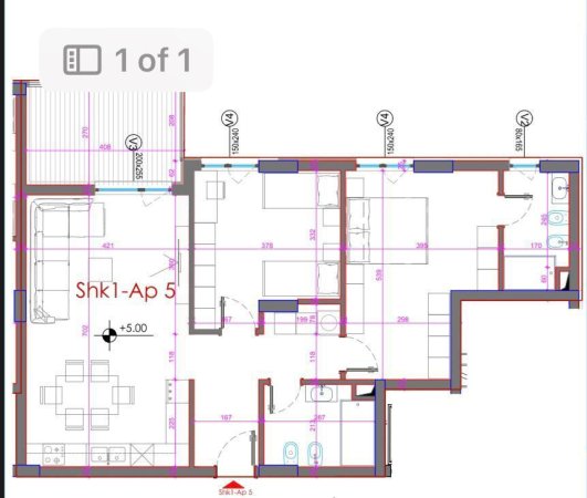 APARTAMENTE 2+1 NE SHITJE TE ISH FUSHA E AVIACIONIT