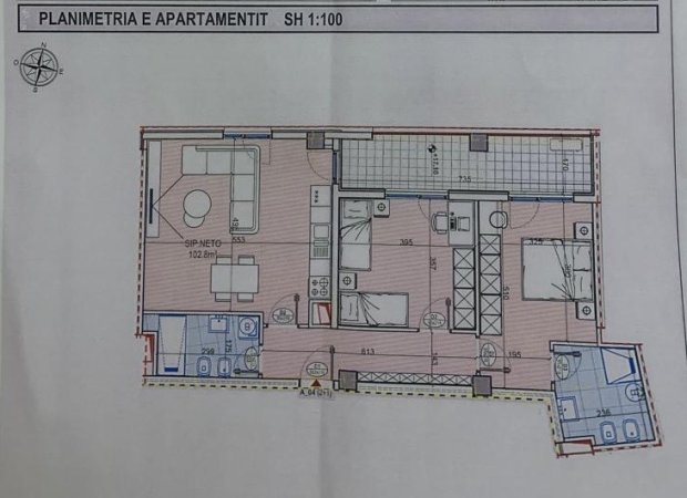 OKAZION... APARTAMENT 2+1 PRANE BULEVARDIT TE RI