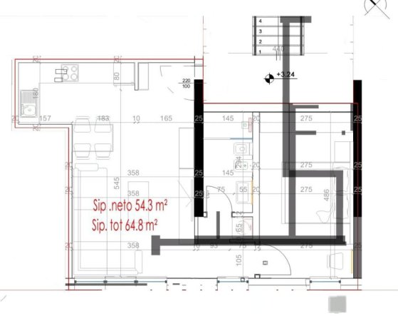 Apartament Ne Shitje 1+1 Tek Rruga E Elbasanit (ID B110283) Tirane