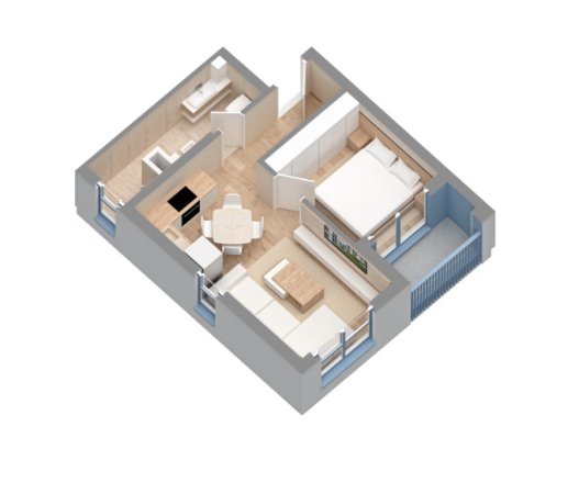 Shes apartament 1+1,projekti ri