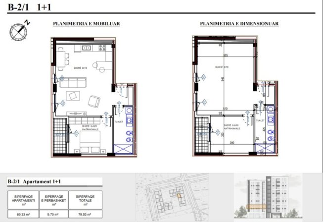 Shitet Apartament 1+1 Kompleksi Uptown, rr. 5 Maj