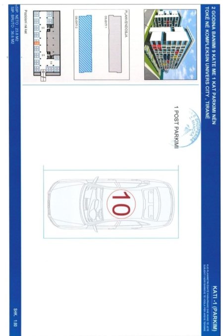 Apartament 3+1+2+post parkimi ne shitje tek univers city