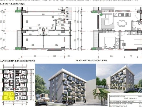Apartament 1+1 Për Shitje ndertim i ri në Golem, Durrës - 67760€ | 61.6 m²