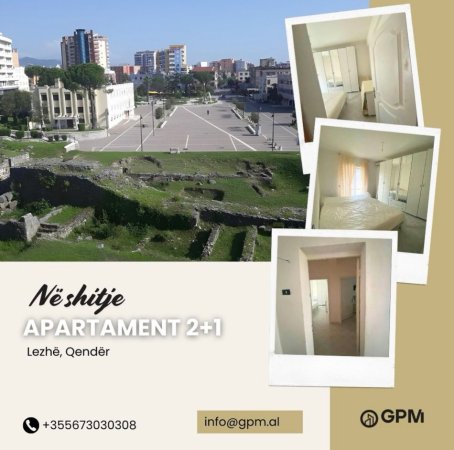 Apartament 2+1 ne shitje ne Lezhe