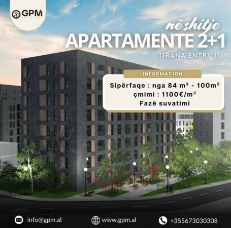 Apartamente 2+1 ne shitje ne Kompleksin Tirana Entry 2