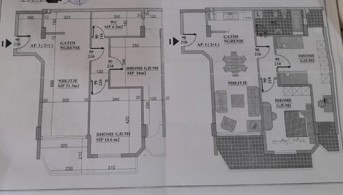 Apartament Ne Shitje 2+1 Tek Komuna E Parisit (ID B120454) Tirane