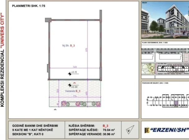 Shitet njesi biznesi te Univers City e perfunduar