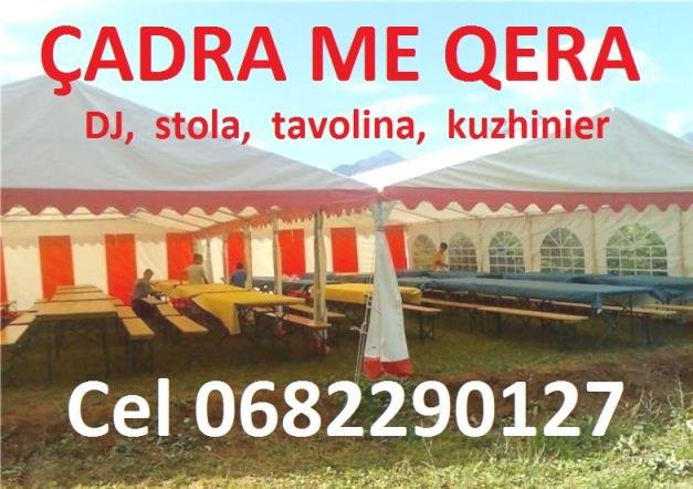 Lezhe, - TENDA ME QERA PER DASMA, Stola Tavolina dhe DJ