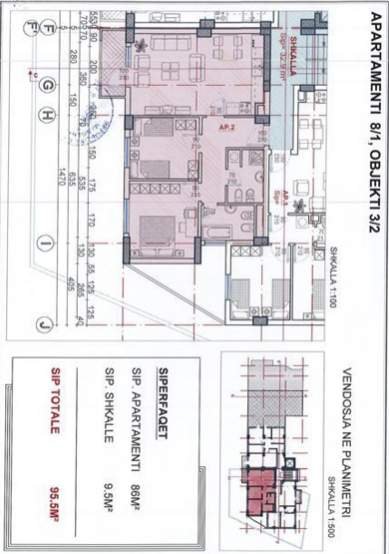 Tirane, shitet apartament 95 m² 90.250 Euro (TIRANË)