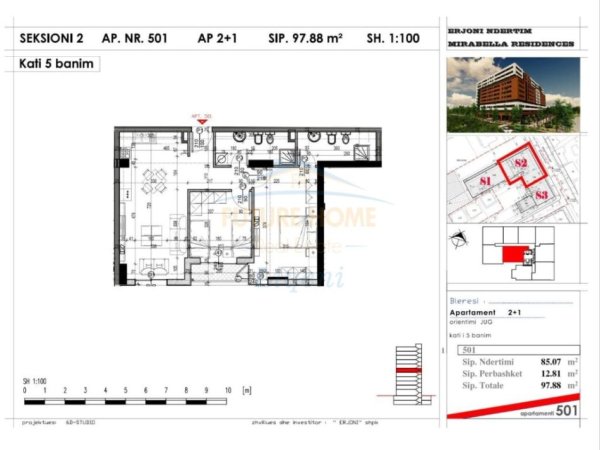 Shitet, Apartament 2+1, Kongresi I Manastirit, Tirane.