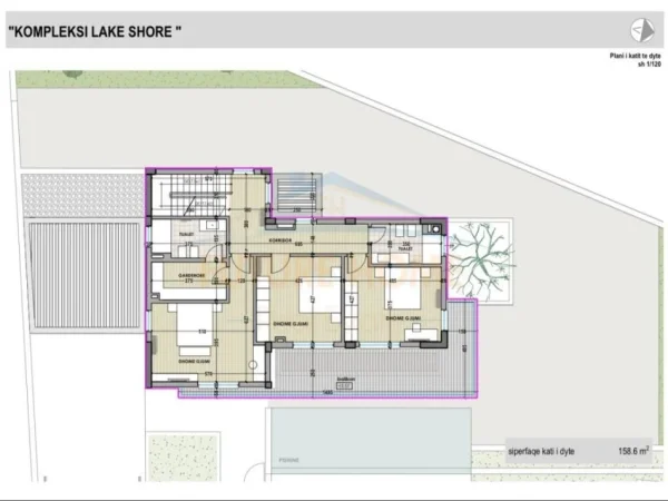 Shitet Vilë 3-katëshe, Liqeni i Farkës, Tiranë.  UNA33063