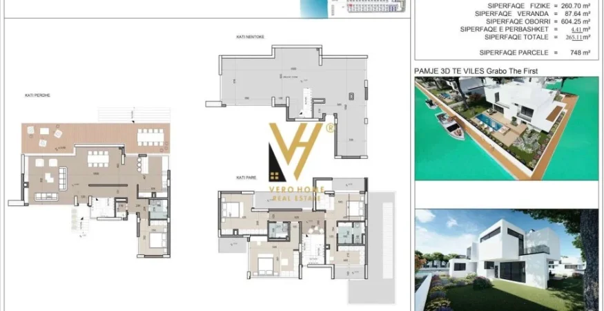 SHITET VILE TRE KATESHE TE TURQUOISE MARINE , GJIRI I LALEZIT 1,384,895 EURO