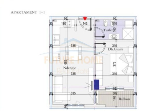 Shitet , Apartament 1+1 , Tirana Entry , Tirane