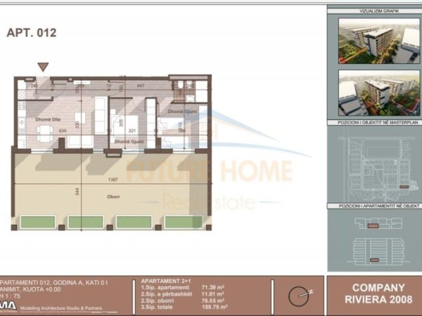 Shitet, Apartament 2+1, tek Univers City, QTU (ALF39580)