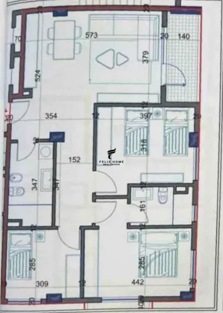 SHITET APARTAMENT,KAMEZ,84.000 EURO.