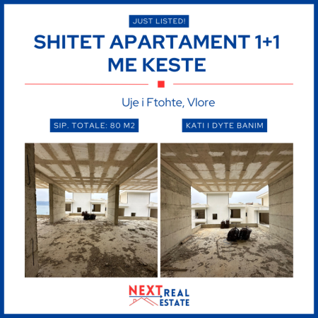 SHITET APARTAMENT 1+1 ME 4 KESTE NE KODER LUNGOMARE, VLORE