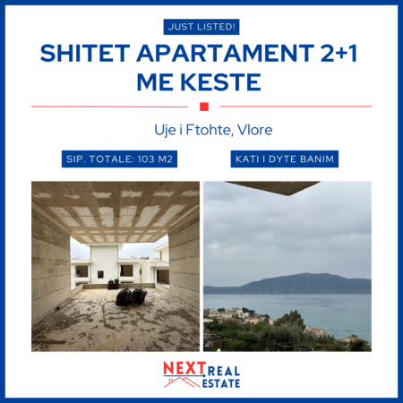 SHITET APARTAMENT 2+1 ME 4 KESTE NE KODER LUNGOMARE, VLORE