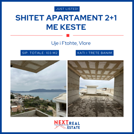 SHITET APARTAMENT 2+1 ME 4 KESTE NE KODER LUNGOMARE, VLORE