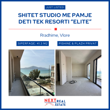 SHITET STUDIO ME PAMJE DETI TEK RESORTI “ELITE” NE RRADHIME, VLORE