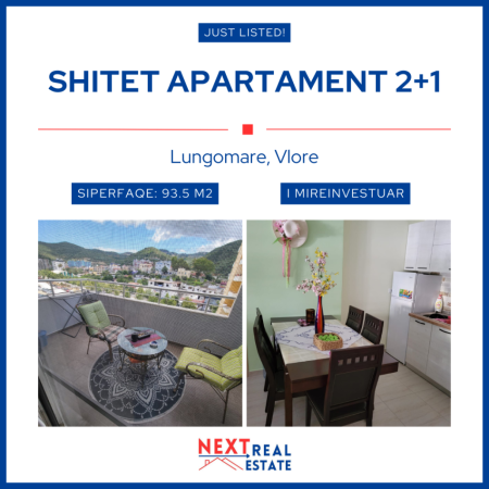 REZERVO PRONEN VETEM ME 500€! SHITET SUPER APARTAMENT 2+1 NE LUNGOMARE, VLORE