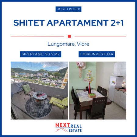 SHITET SUPER APARTAMENT 2+1 NE LUNGOMARE, VLORE