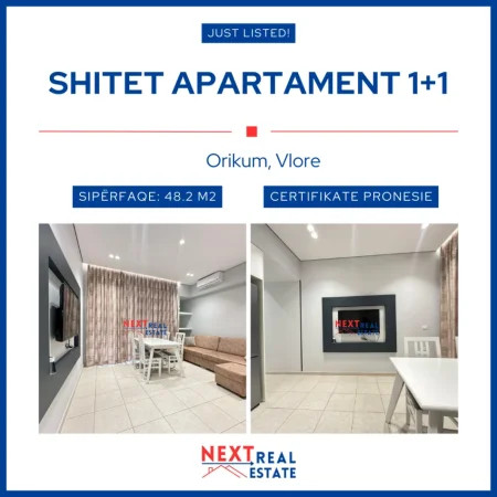 REZERVO PRONEN VETEM ME 500€!  SHITEN 4 APARTAMENTE 1+1 BASHKE NE ORIKUM, VLORE