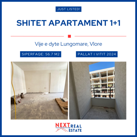REZERVO PRONEN VETEM ME 500€! SHITET APARTAMENT 1+1 NE LUNGOMARE, VLORE