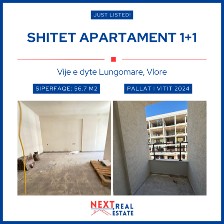 SHITET APARTAMENT 1+1 NE LUNGOMARE, VLORE