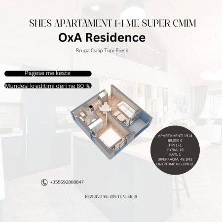 Shes apartament  1+1 me super cmim