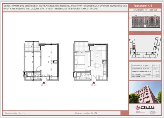 Shitet Apartament 1+1+ ballkon