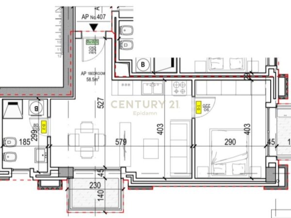 SHITET APARTAMENT 1+1 NE GOLEM , 'WHITE TOWER' ,VIJE E  PARE ME DETIN!