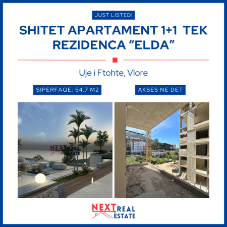 SHITET APARTAMENT 1+1 ME KESTE TE REZIDENCA “ELDA”, VLORE