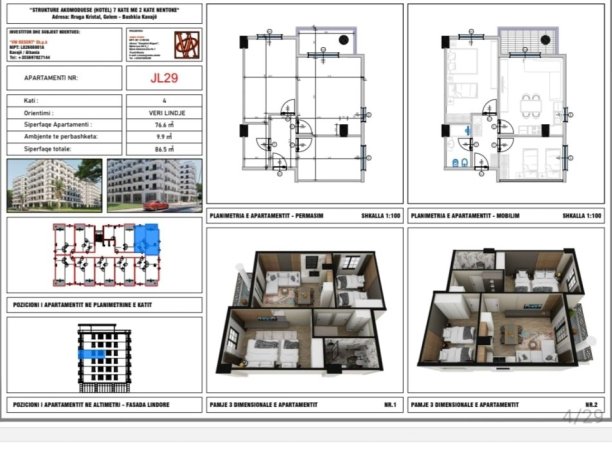 Shitet, Apartament 2+1  , VM Residence 112,500 €