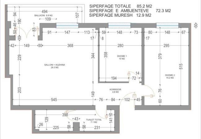 Shitet, Apartament 2+1, Qender, 2300€/m2