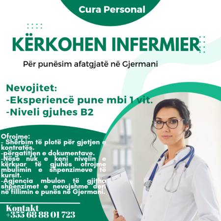 Punësim në Gjermani për Infermier