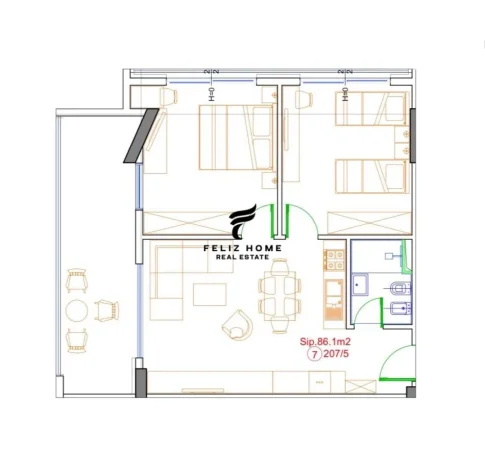 SHITET APARTAMENT,LIBURNA REZIDENCE,GOLEM,127.440 EURO.