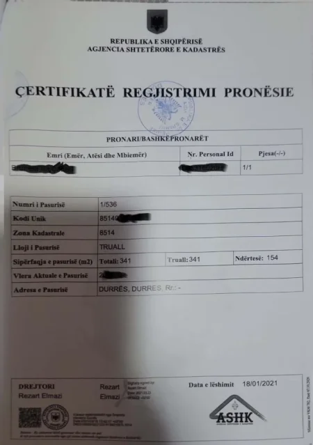 MEGA OKAZION SHITET TRUALL ME SIPERFAQE 341M2 NE QENDER TE DURRESIT TEK GJYKATA SHKALLES PARE DURRES 19900.000 LEKE TE REJA