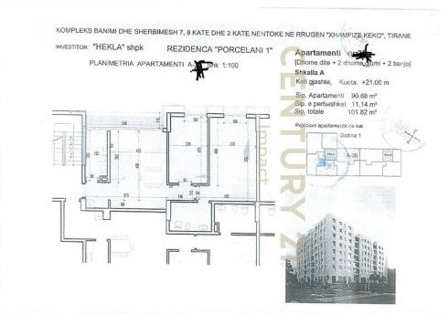 SHITET APARTAMENT 2+1+2  TEK REZIDENCA PORCELAN  !