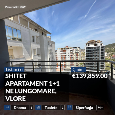 SHITET APARTAMENT 1+1 NE LUNGOMARE, VLORE