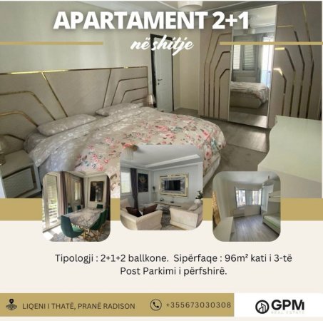 Apartament 2+1 ne shitje tek Liqeni i Thate