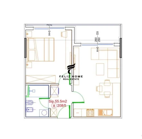 SHITET APARTAMENT 67M2 LIBURNA REZIDENCE 79.920 EURO