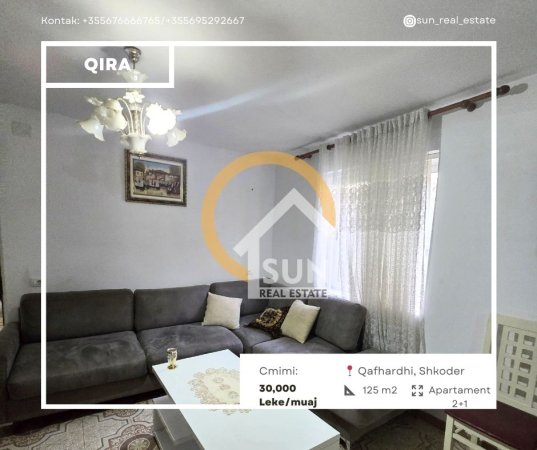 JEPET ME QIRA APARTAMENT 2+1, QAFHARDHI, SHKODER