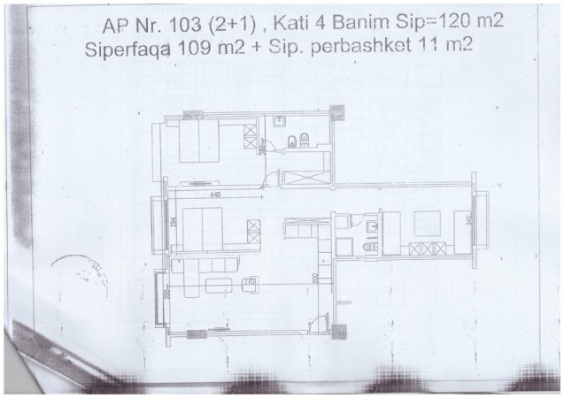 Shitet Apartament 2+1 tek Parku Sportiv, 123.000 Euro